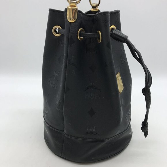 MCM Handbags - Mcm Black Visetos Crossbody Bucket Bag